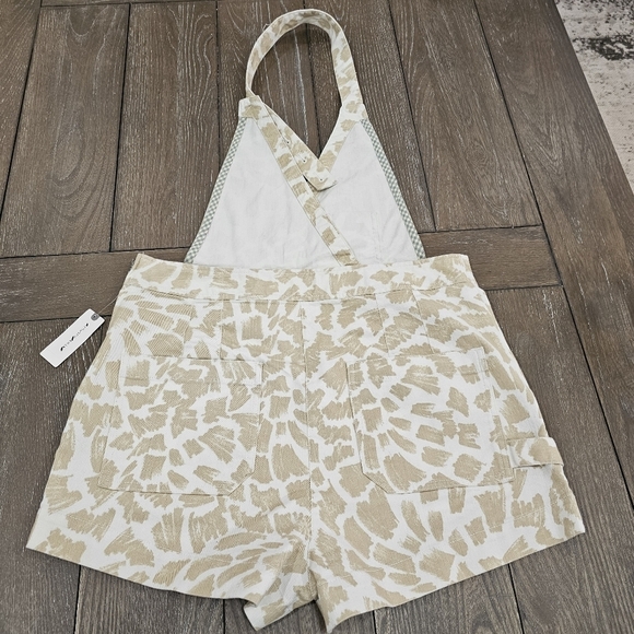 Anthropologie Maeve Gardeners Apron Shortalls Size 14 - Picture 12 of 17